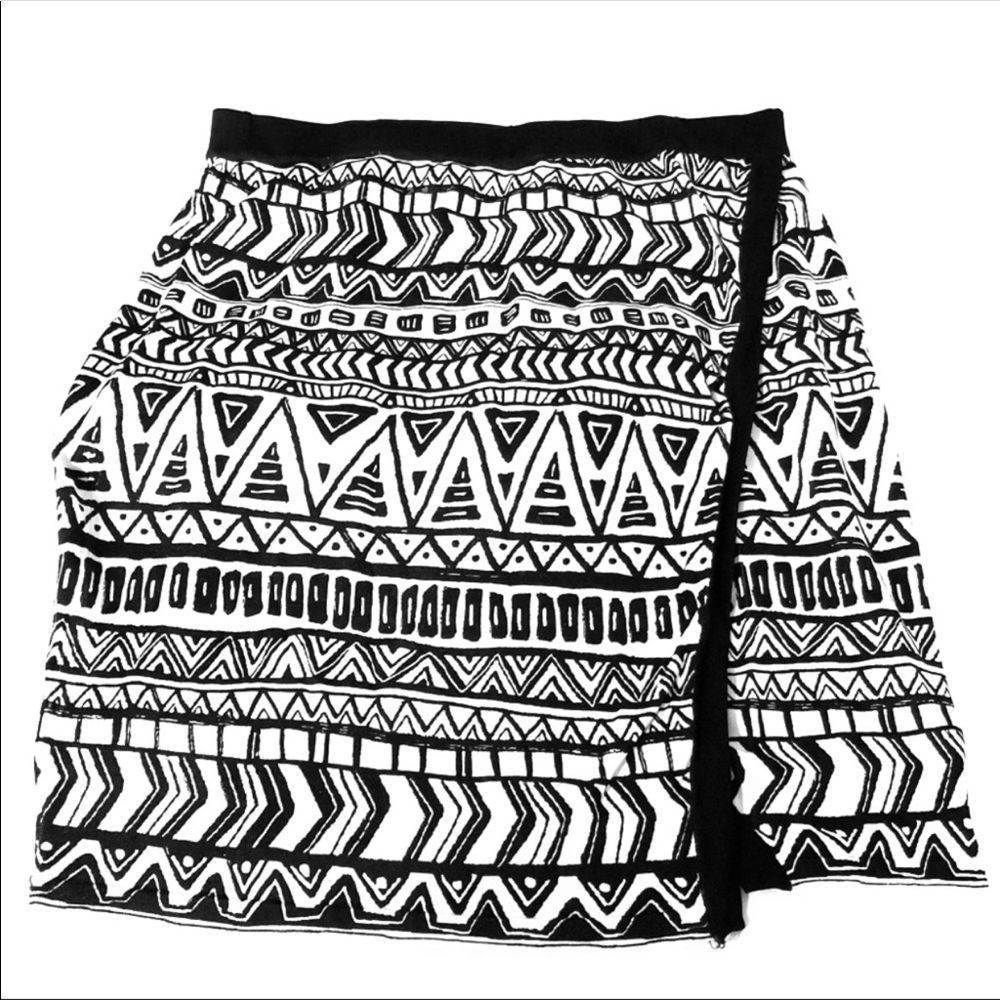 Faux Wrap Tribal Aztec Skirt
